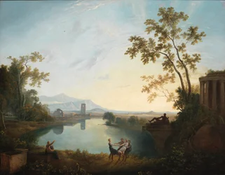 Apolo y las estaciones paisaje clásico