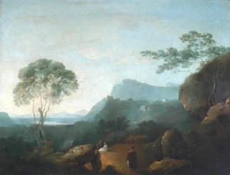 Paisaje con figuras (óleo sobre lienzo)