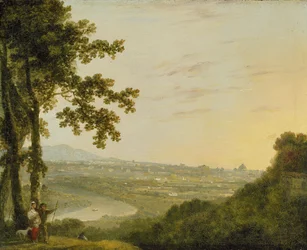 Roma desde la Villa Madama, durante o después de 1753 (óleo sobre lienzo)