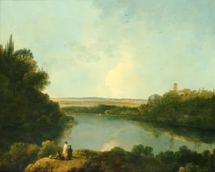 El lago de Nemi, cerca de Roma, c.1760 (óleo sobre lienzo)