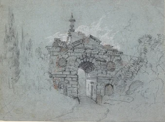 El arco en ruinas en Kew