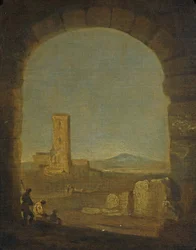 Torre del Fiscale, cerca de Roma, Italia, c.1775 (óleo sobre lienzo)