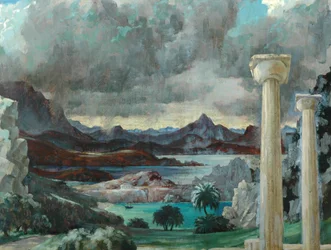 Tormenta sobre Grecia (óleo sobre lienzo)