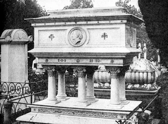 Tumba de Elizabeth Browning, Florencia, diseño de Lord Leighton
