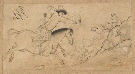 El cazador de lobos, Isfahan, dinastía Safavid, 1642