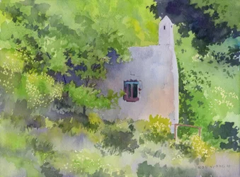 Capri Spring House, 2016 (acuarela sobre papel)
