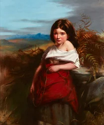 Un recolector de helechos (óleo sobre lienzo)