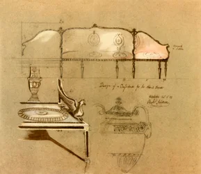 Diseño para un sofá, 1777, 1946