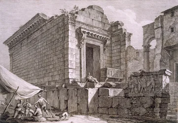Vista del Templo de Esculapio, pub. 1764