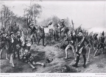 Jorge II en Dettingen, ilustración de 