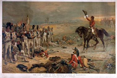 La última resistencia de la Guardia Imperial en Waterloo en 1815