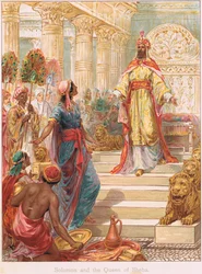 Ilustración de "Bible Stories" de Ernest Nister, c.1910 (litografía en color)