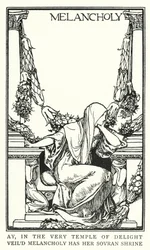 Ilustración para Poemas de John Keats: Melancolía (litografía)