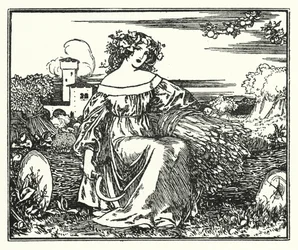 Ilustración para Poemas de John Keats: A Otoño (litografía)