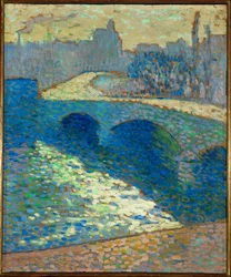 El Sena en Ruán al amanecer (óleo sobre lienzo)