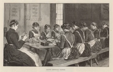 La Misión de Flores de Londres, Clerkenwell Close, Londres - Haciendo flores artificiales