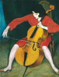Mujer tocando el violonchelo
