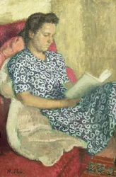 Retrato de una mujer leyendo