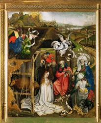 La Natividad. Adoracion de los pastores. 1420-1430 (óleo sobre madera)