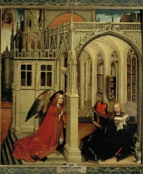 La Anunciación. (pintura sobre madera)