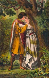 Posthumus. ¡Mi reina! ¡Mi señora! Oh dama, no llores más. Cimbelino: Acto I, Escena I, c. 1875