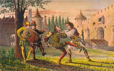 Sebastián: ¡Por qué! ¡Ahí tienes! ¡Y ahí! ¡Y ahí!, c. 1875
