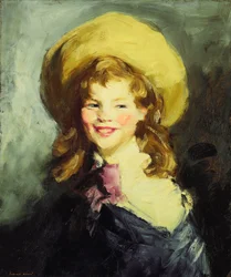 Niña con gran sombrero