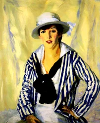 Viv en rayas azules, 1914