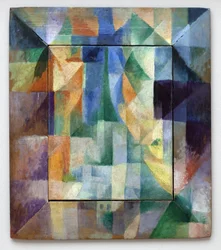 Ventanas simultáneas sobre la ciudad. Parte 1, segundo motivo, primera réplica. Pintura de Robert Delaunay (1885-1941)