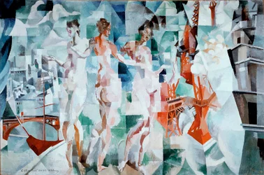 La ciudad de París Pintura de Robert Delaunay (1885-1941)