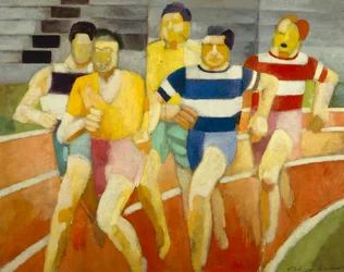 Los corredores, c.1924 (óleo sobre lienzo)