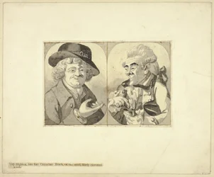 Dos caricaturas de busto