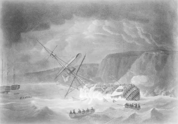 Pérdida del buque de Su Majestad "Venerable"... Naufragio en la noche del 24 de noviembre de 1804 en las rocas de Torbay".