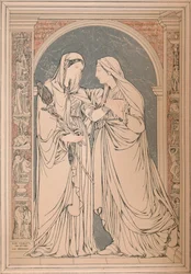 Un cuadro de mosaico de mármol, por el Barón H. De Triqueti, París, 1893