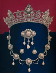 Parure de diamantes y perlas - El regalo de SAR El Príncipe de Gales