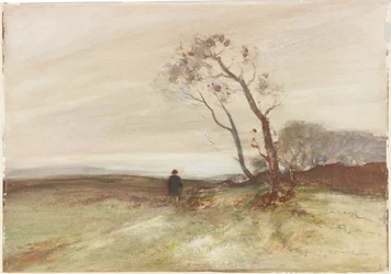 A Windy Day (acuarela sobre papel)