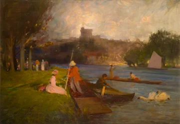 El Támesis en Windsor (óleo sobre tabla)