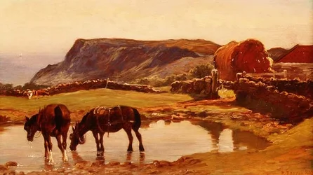 Abrevando los caballos