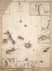 Carta de las Islas Galápagos durante el viaje del HMS Beagle