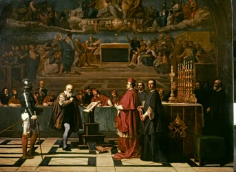 Galileo ante el Santo Oficio en 1632,siglo XIX (óleo sobre lienzo)