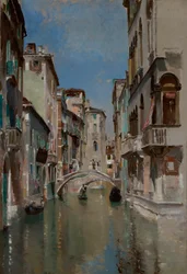Canal en Venecia, barrio de San Trovaso