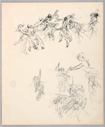 Dibujo, Figuras danzantes, 1882-83