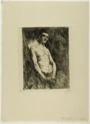 Figura semidesnuda de hombre