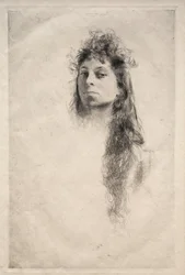 Cabeza de una Chica, años 1800