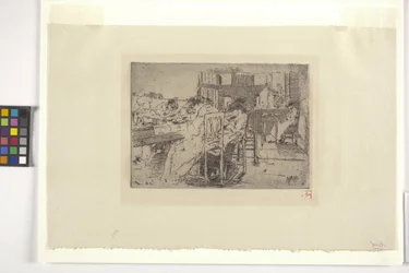 Interior de una tienda (tinta)