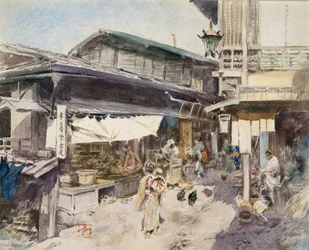 Escena callejera en Ikao, Japón