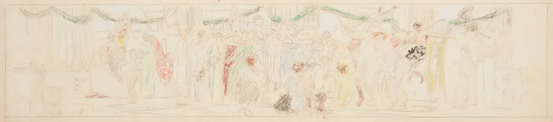 Estudio para una procesión, "Festival de la Vendimia," Mendelssohn Glee Club, Nueva York, NY