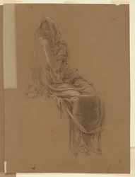 Estudio para una mujer sentada, "Festival de la Vendimia," Mendelssohn Glee Club, Nueva York, NY