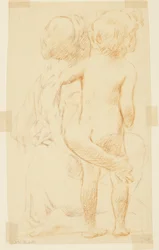 Estudio para una mujer sentada con un niño, "Festival de la Vendimia," Mendelssohn Glee Club, Nueva York, NY