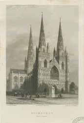 Catedral de Lichfield - Fachada Oeste, c. 1835-1842